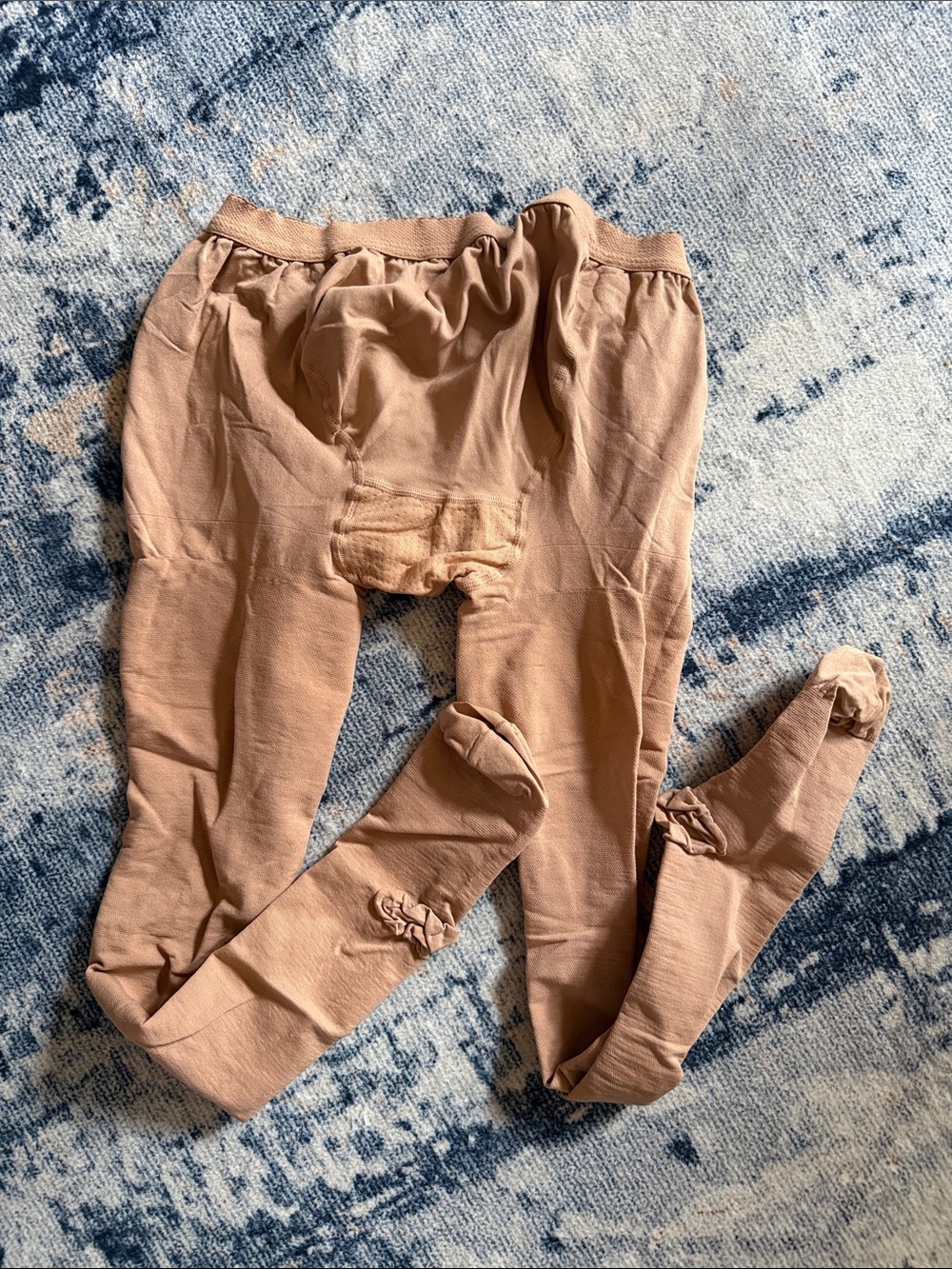 3 pairs of maternity leggings Tan/black one is Tights with Footed Design